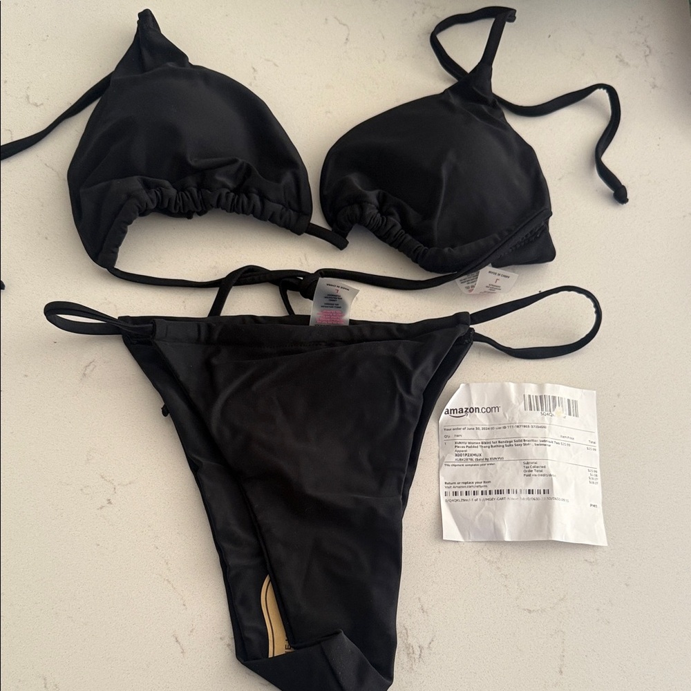 Bikini- black thong NWT